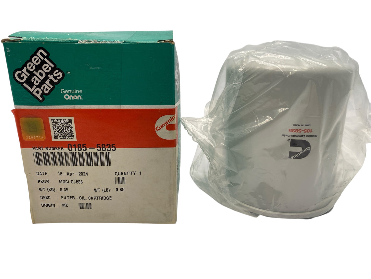 Green Label Parts Oil Filter 0185-5835 – Genuine OEM Replacement for Onan Diesel Generator HDKAG