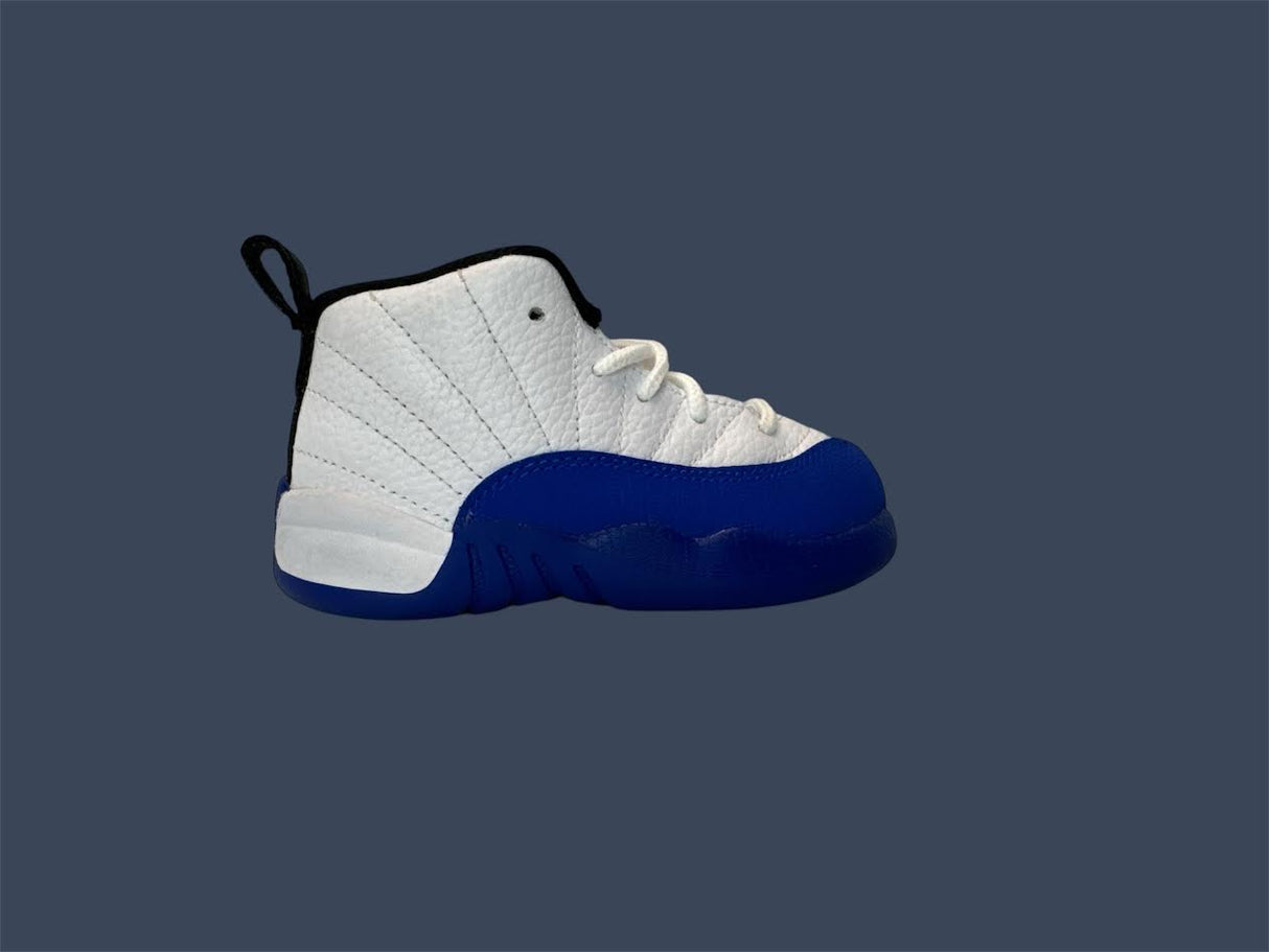 Kids Nike Jordan 12 Retro TD White Black Game Royal Size 7c | 850000-140