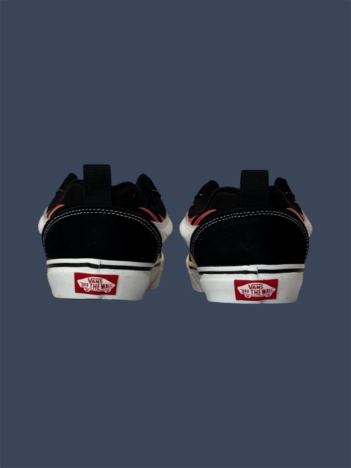 Youth Vans Knu Skool Flame Black/Red VN000EB9Y09