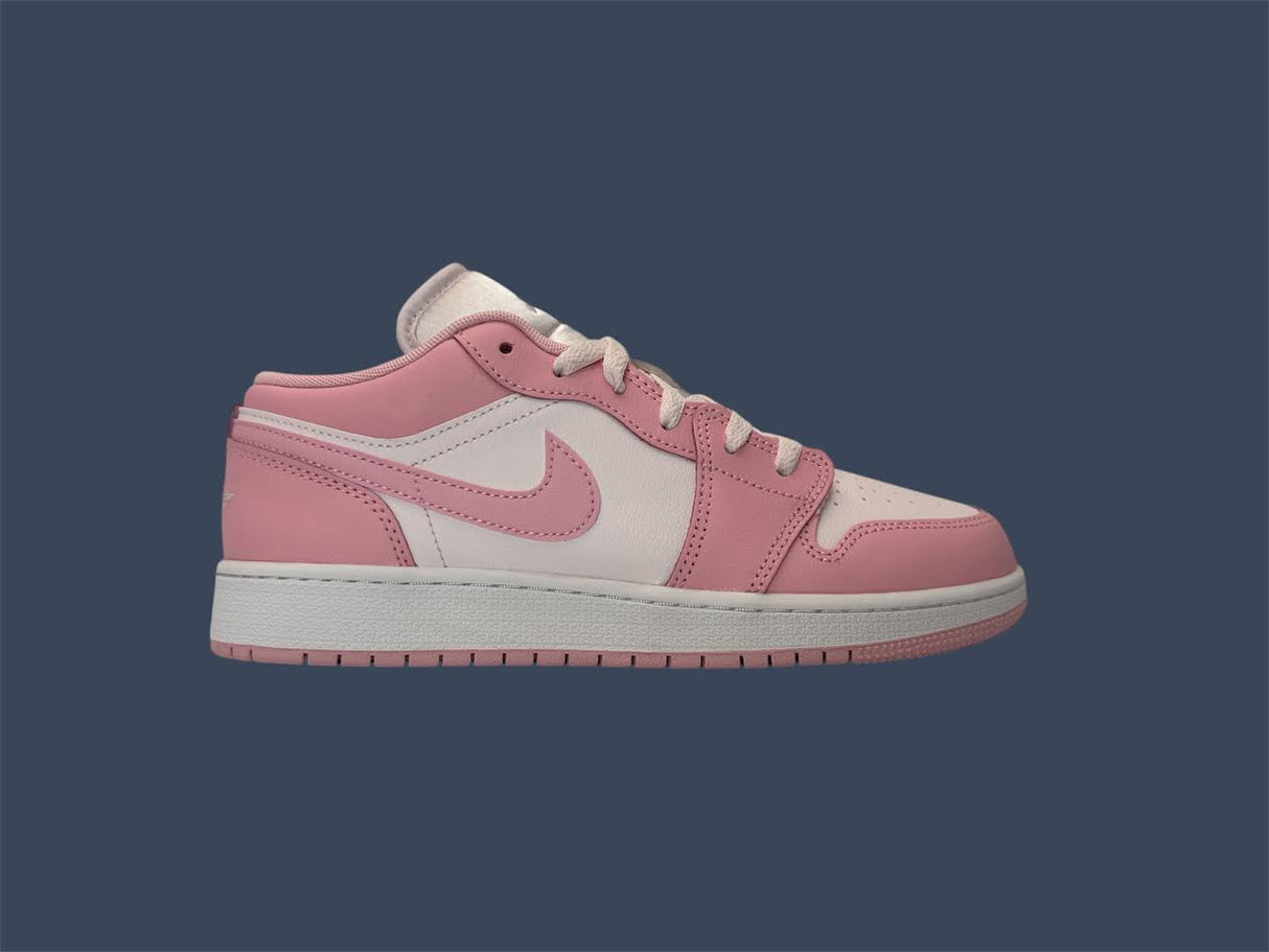 Youth Air Jordan 1 Low (GS) Med Soft Pink/Pearl Pink-White 553560-614 Girls Sneakers