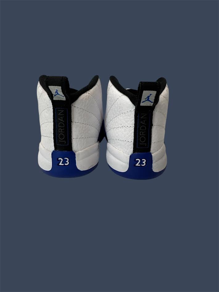 Kids Nike Jordan 12 Retro TD White Black Game Royal Size 7c | 850000-140