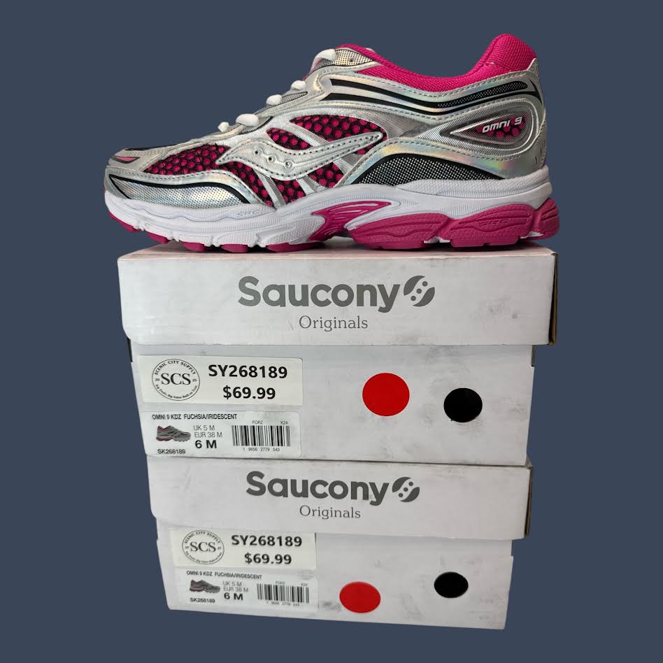 Saucony Omni 9 KDZ Kids Fuchsia/Iridescent Size 6M – SY268189
