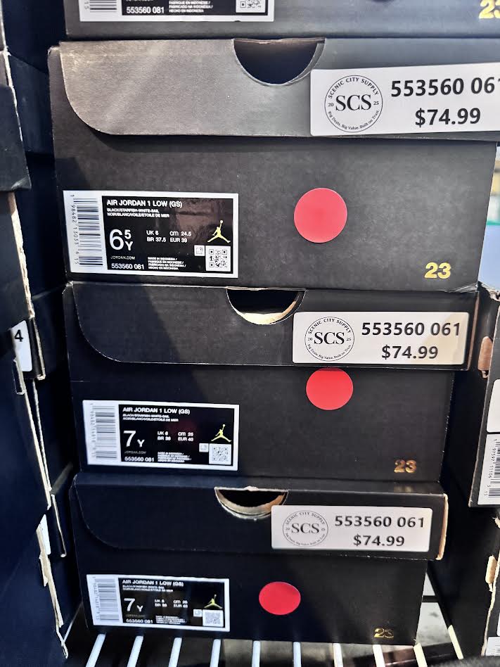 Youth Air Jordan 1 Low Black Starfish GS 553560-061
