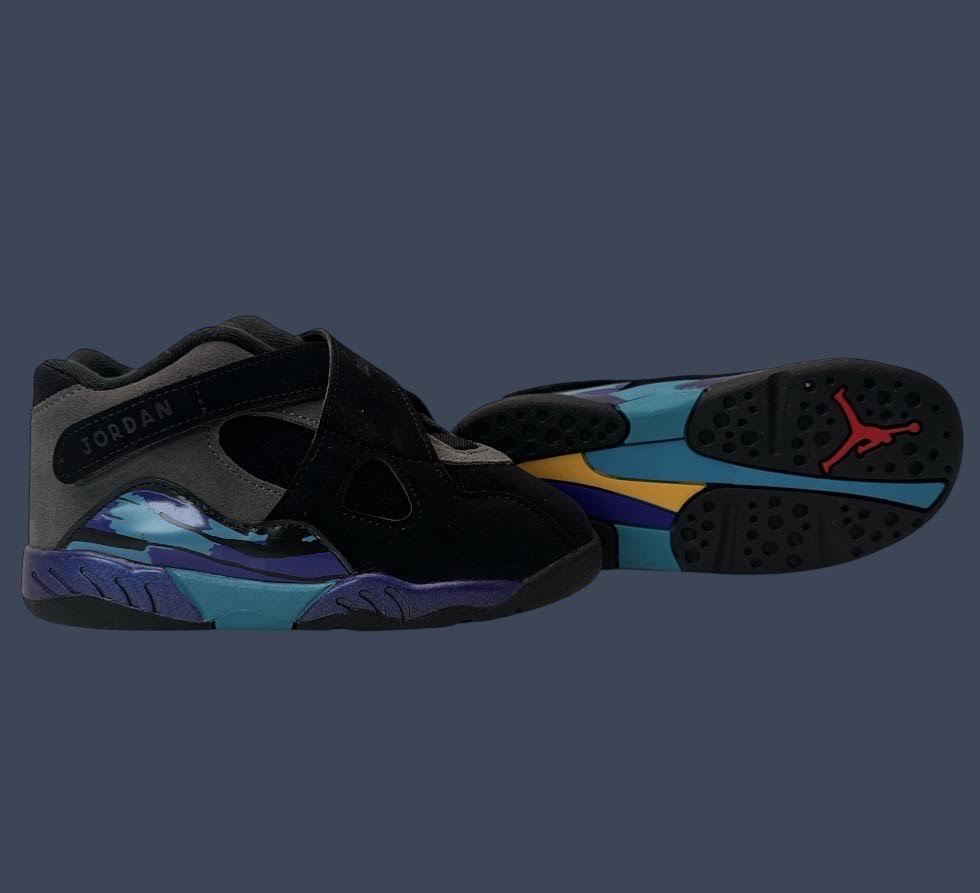 Toddler Air Jordan 8 Retro Black Multi-Color 305360-006