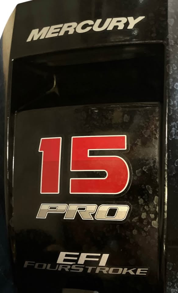 Side view of Mercury 1A15461BK EFI ProKicker Outboard with Power Tilt