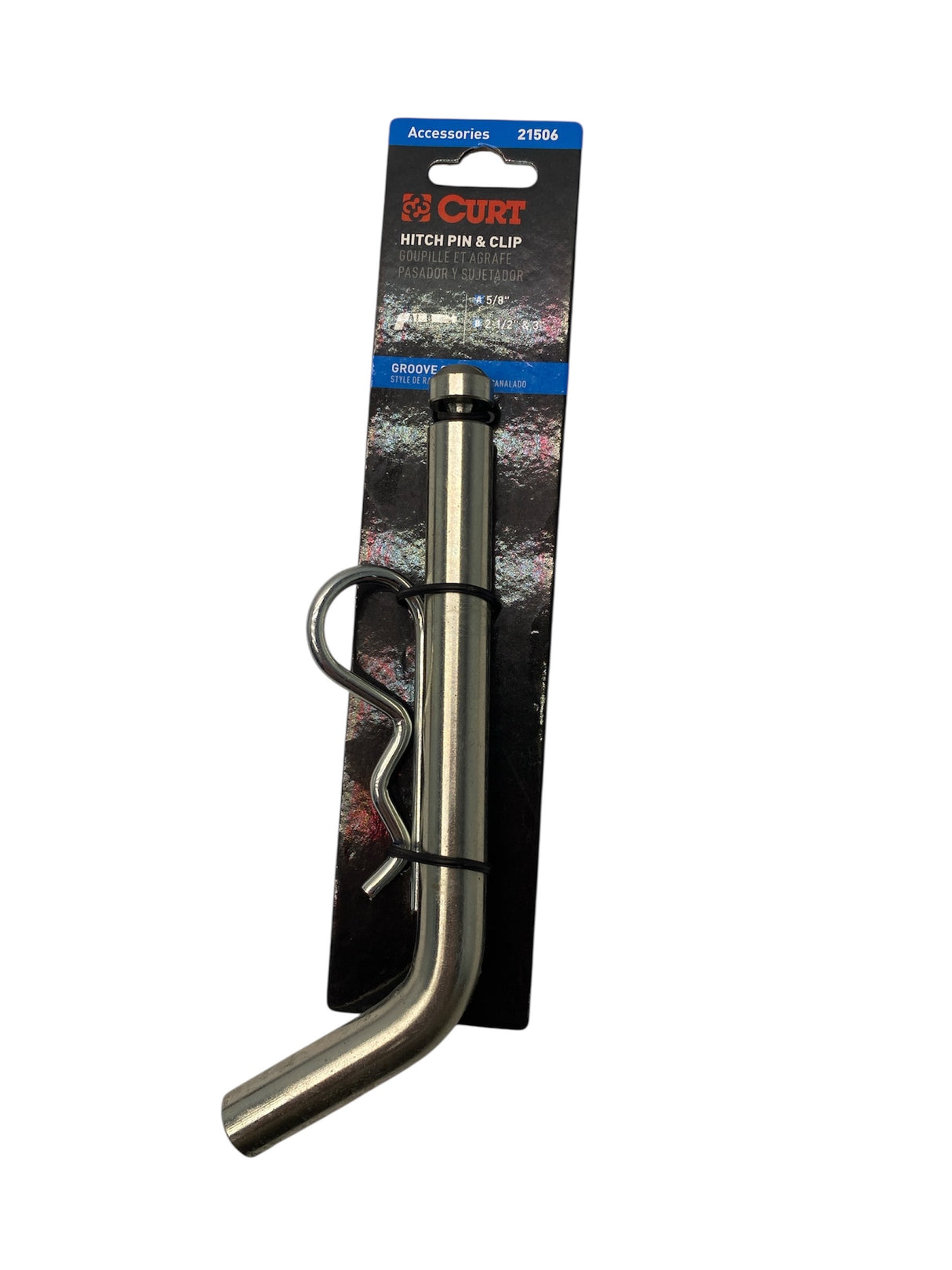 CURT 21506 Trailer Hitch Pin – 5/8" Dia for 3" and 2.5" Receivers