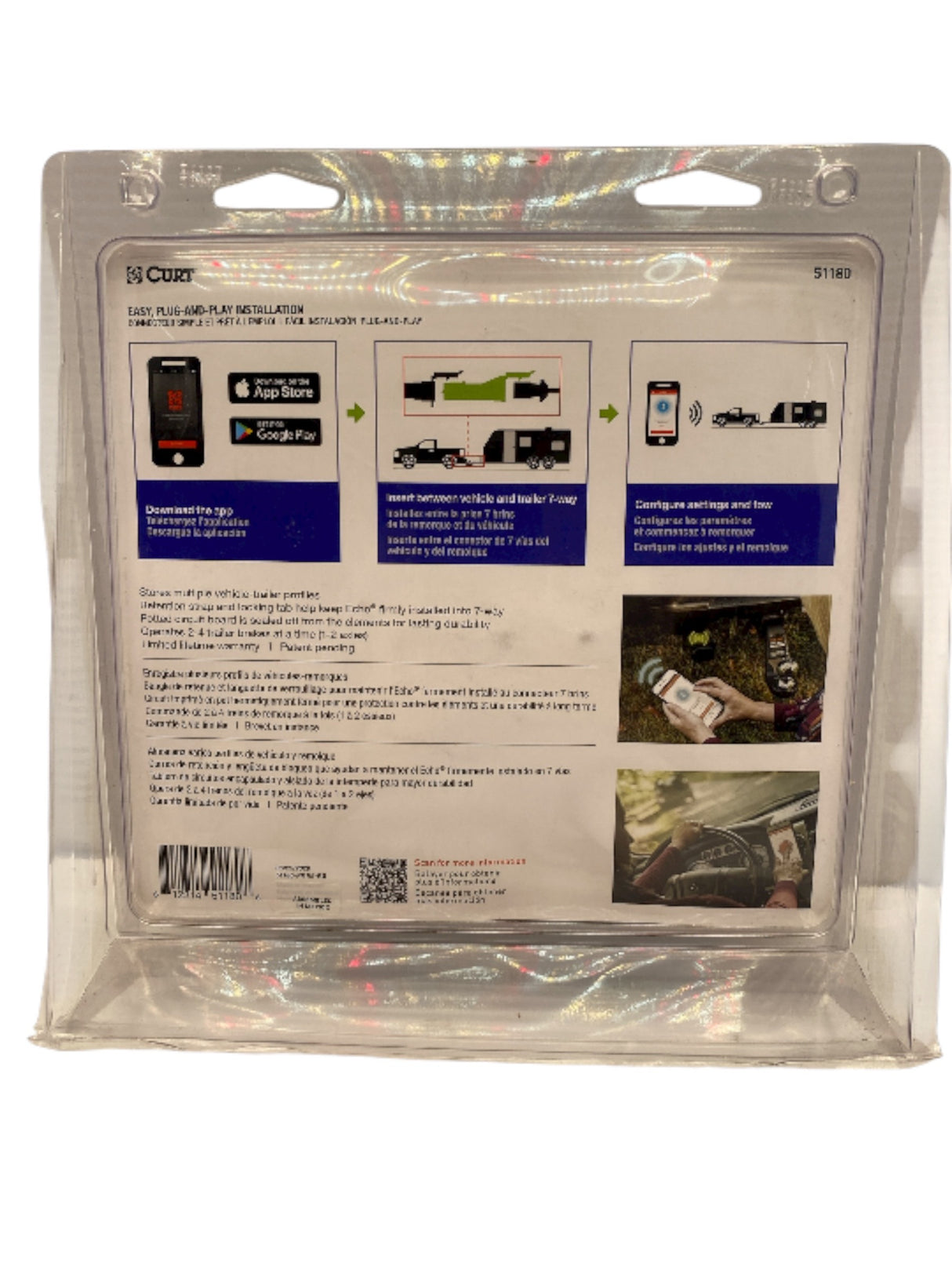 CURT Echo 51180 Wireless Plug-and-Play Brake Controller – Smartphone App