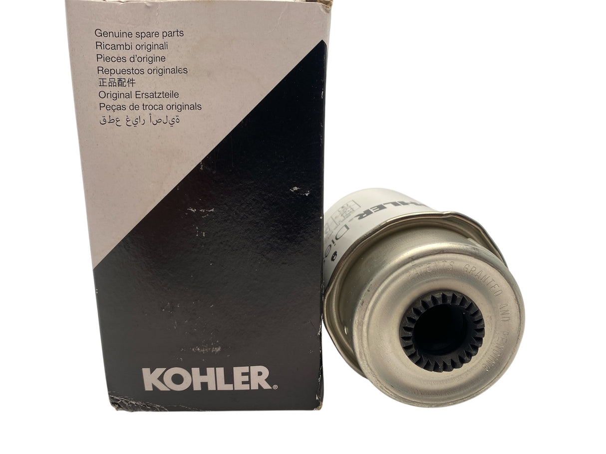 Close-up Kohler ED0021753200-S Fuel Filter – OEM Spin-On Secondary Filter for Marine Diesel Engines
