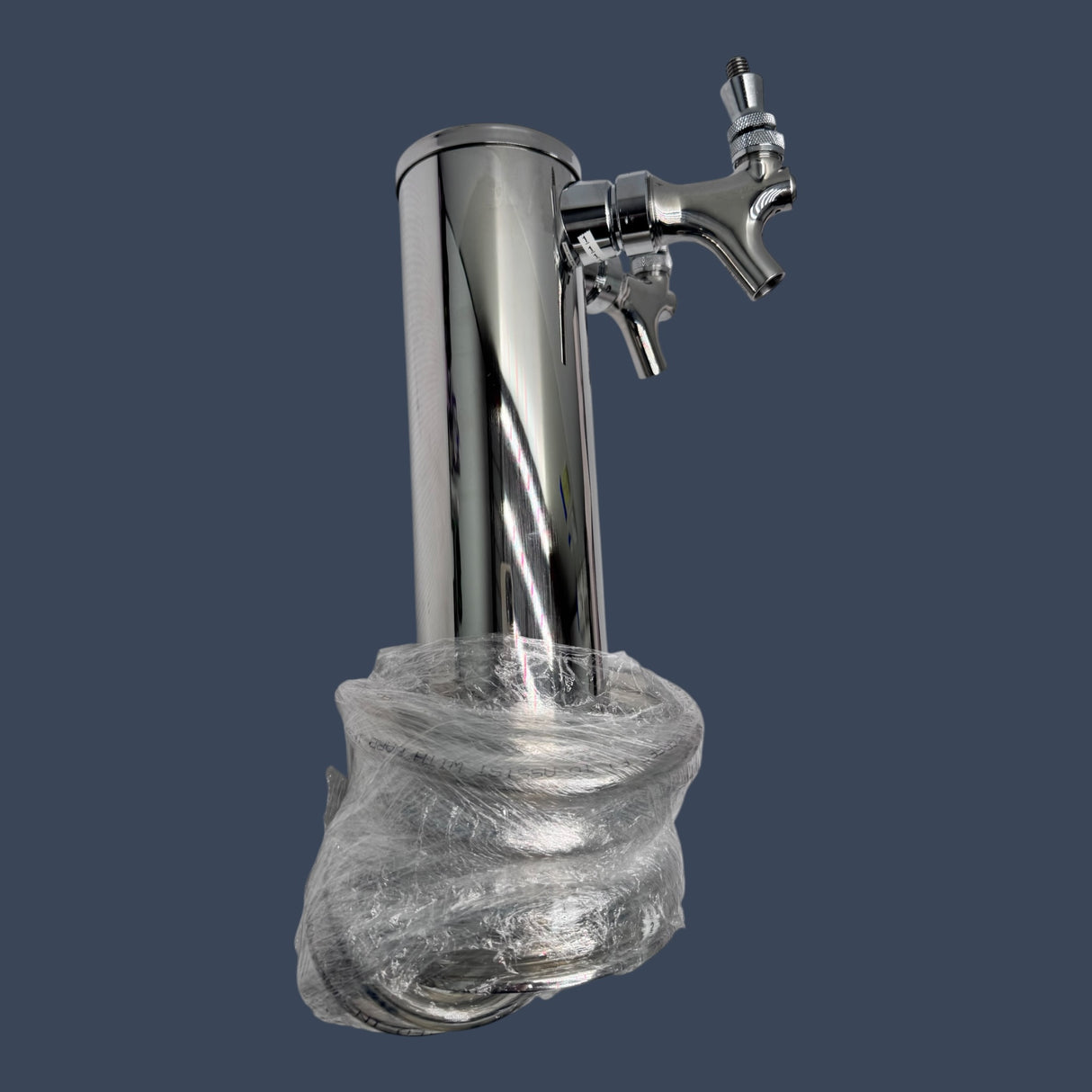 Micro Matic 1689 | 2 Faucet Stainless Steel Draft Beer Tower | 3" Column | Air Cooled
