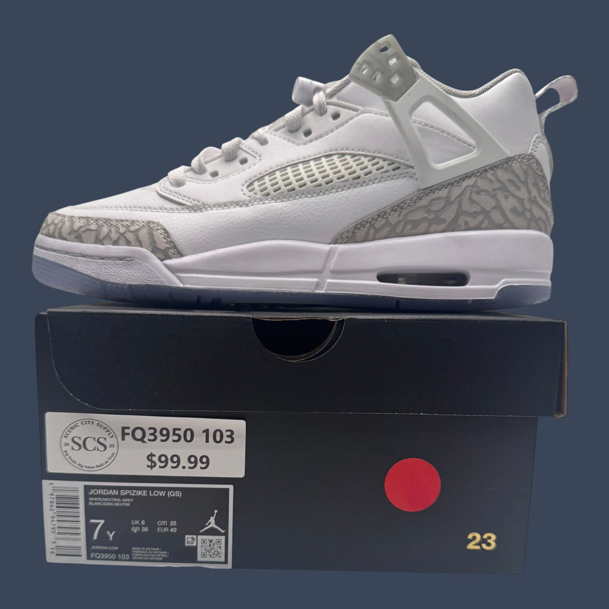 Jordan | Spizike Low GS | White Metallic Silver | FQ3950-103