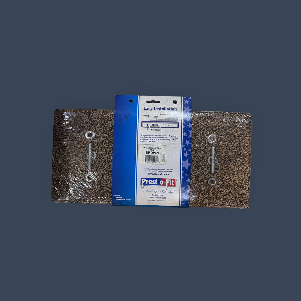 Prest-O-Fit | 2-0041 | 18" Wraparound RV Step Rug | Brown
