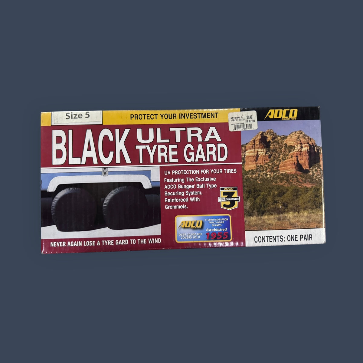 ADCO | 3975 | Ultra Tyre Gard RV Wheel Covers | 18"–22" | Black | Set of 2