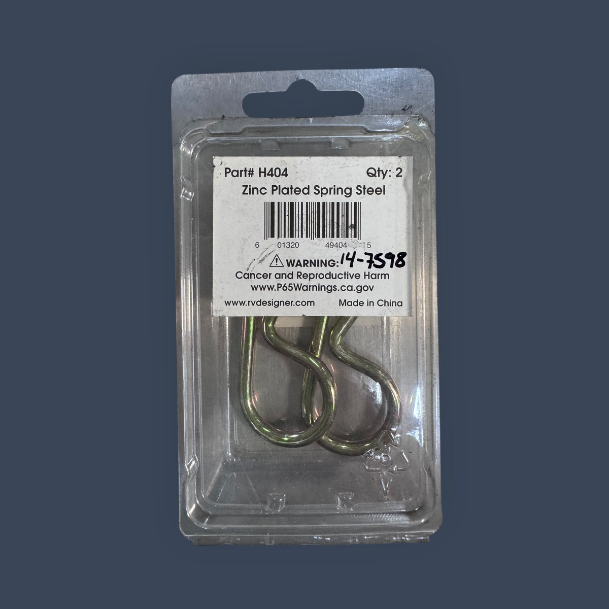 RV Designer | H404 | 5/8" Hitch Pin & Clip | 2-Pack