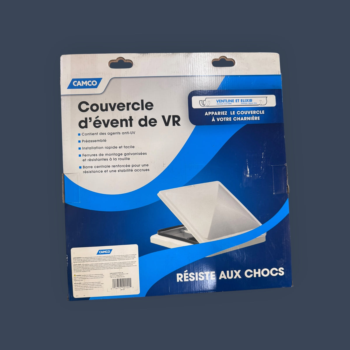 Camco | 40155 | RV Roof Vent Replacement Lid | 14" x 14" | White