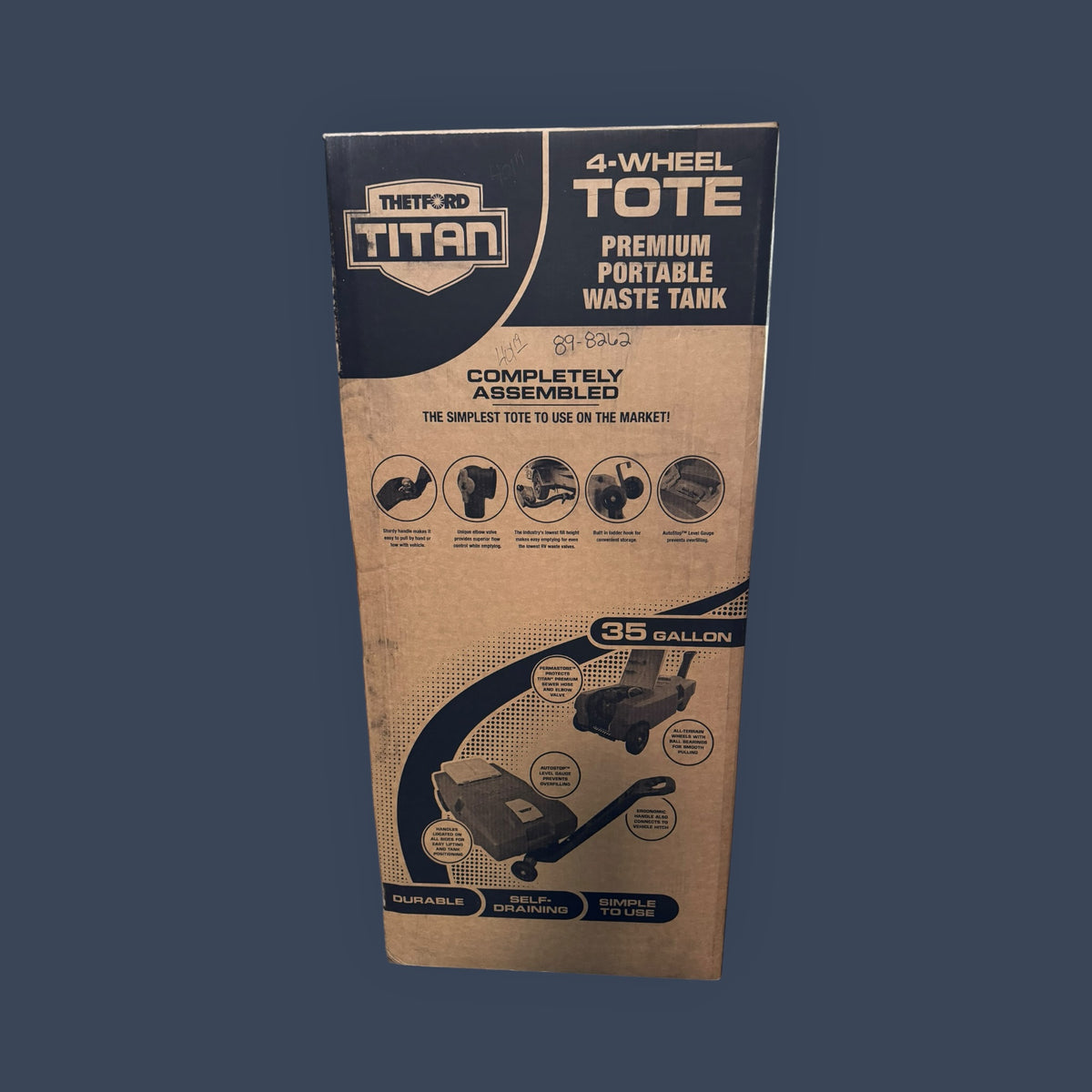 Thetford | 40952 50395 | Titan 35 Gallon 4-Wheel Portable RV Waste Holding Tank Tote
