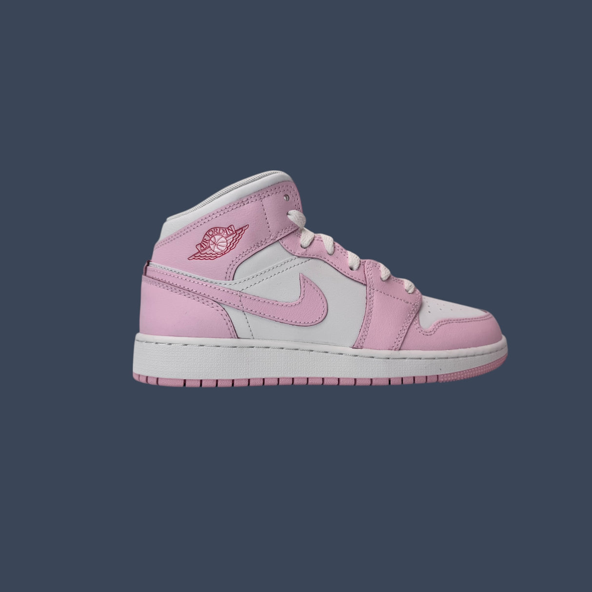 Air Jordan 1 Mid GS Pink Foam/White/Fire Red – DQ8423-608