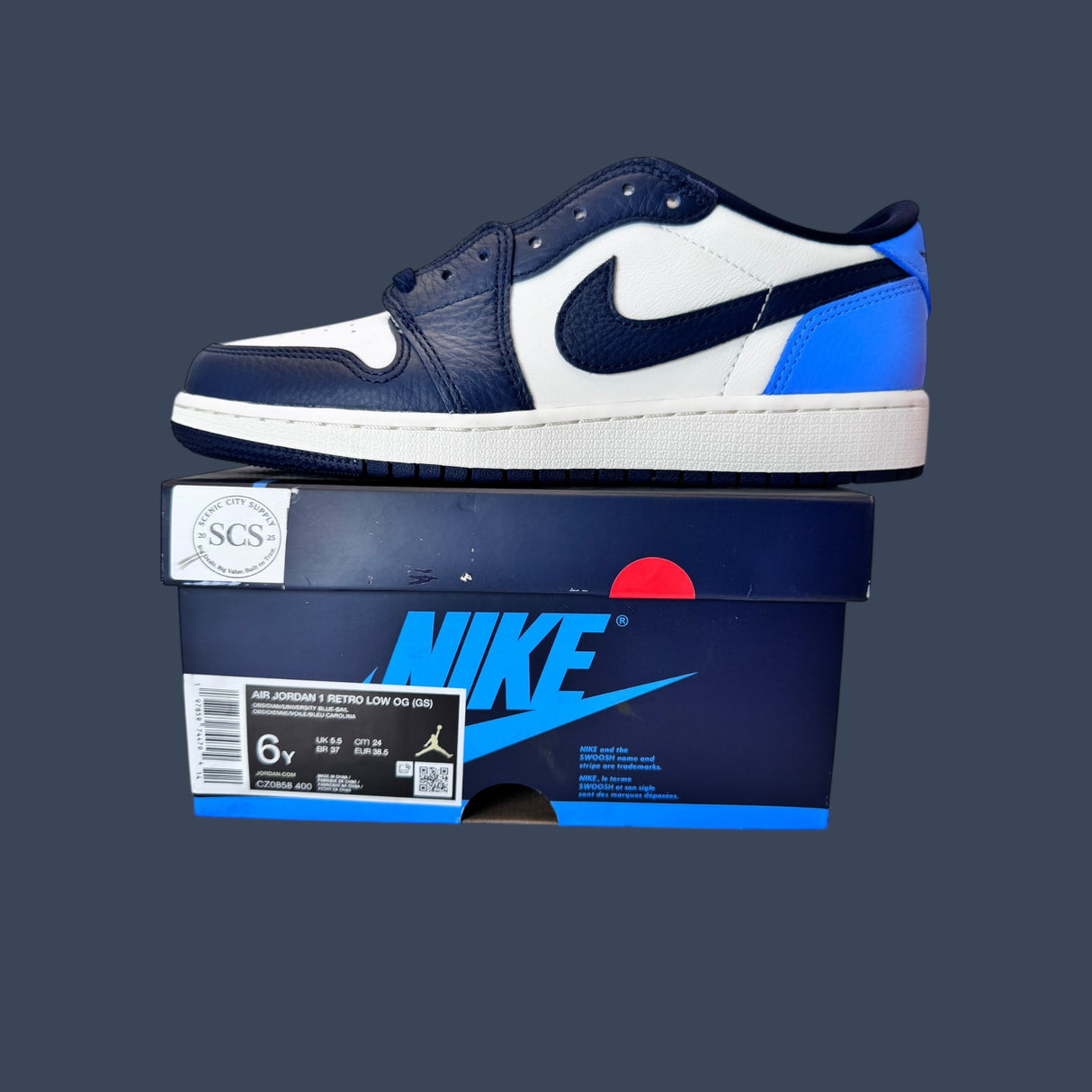 Air Jordan 1 Retro Low OG GS Obsidian/University Blue – CZ0858-400