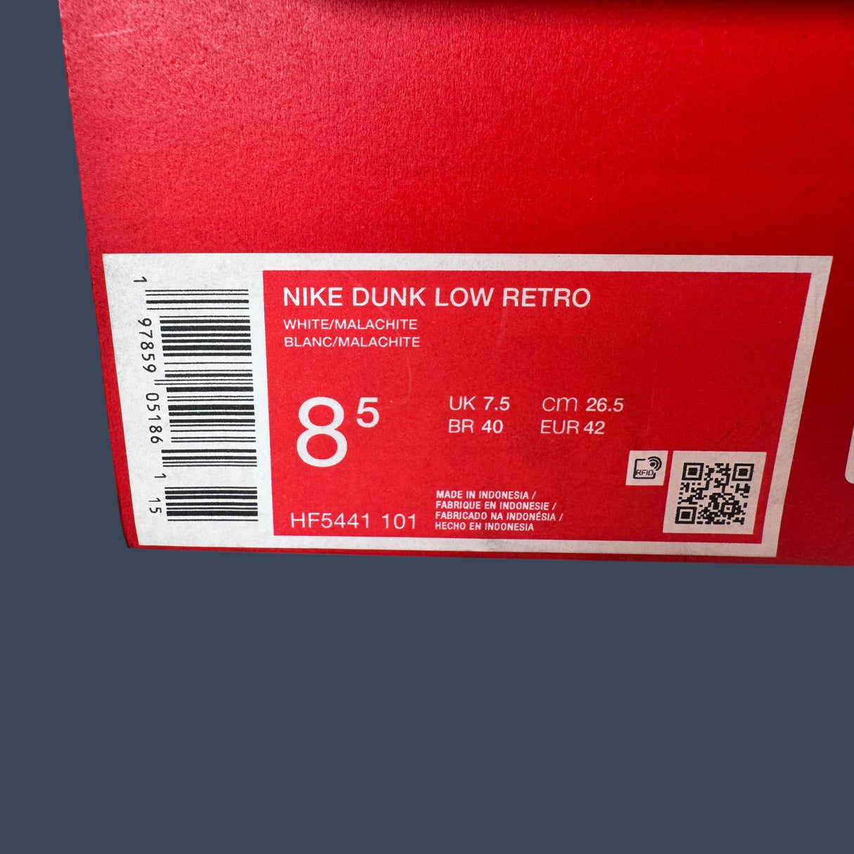 Nike Dunk Low Retro White/Malachite – HF5441-101