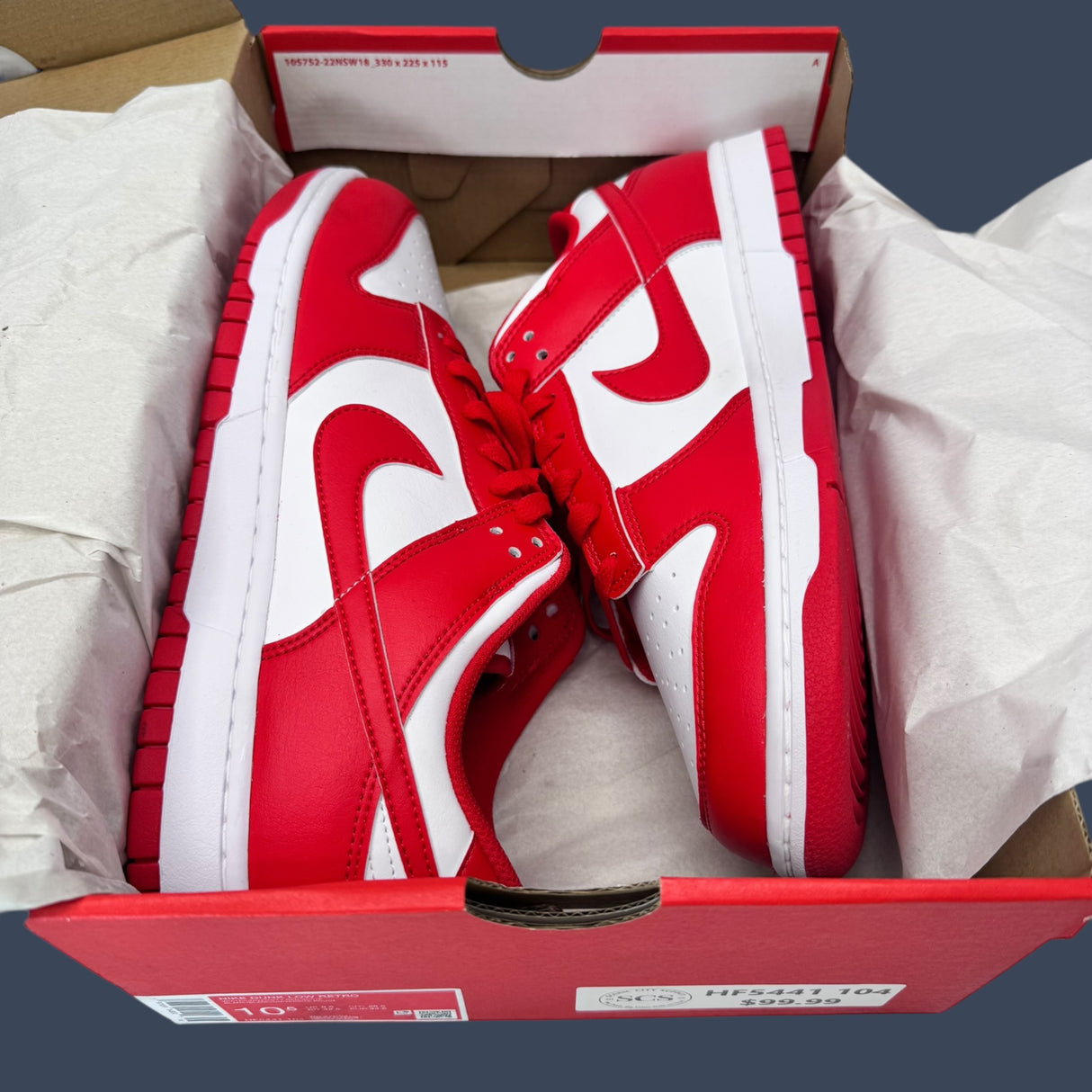 Nike Dunk Low Retro White/University Red – HF5441-104