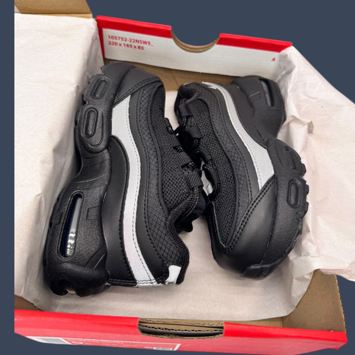 Nike Air Max 95 Recraft GS Black/Metallic Silver – HQ6365-013