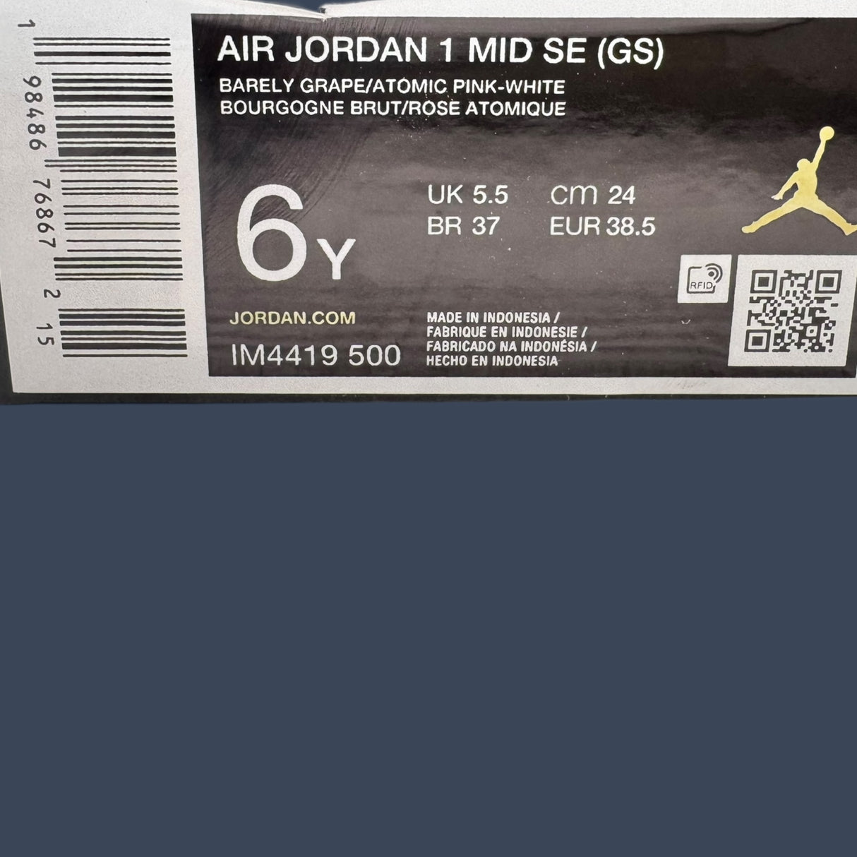 Air Jordan 1 Mid Barely Grape/Atomic Pink – IM4419-500