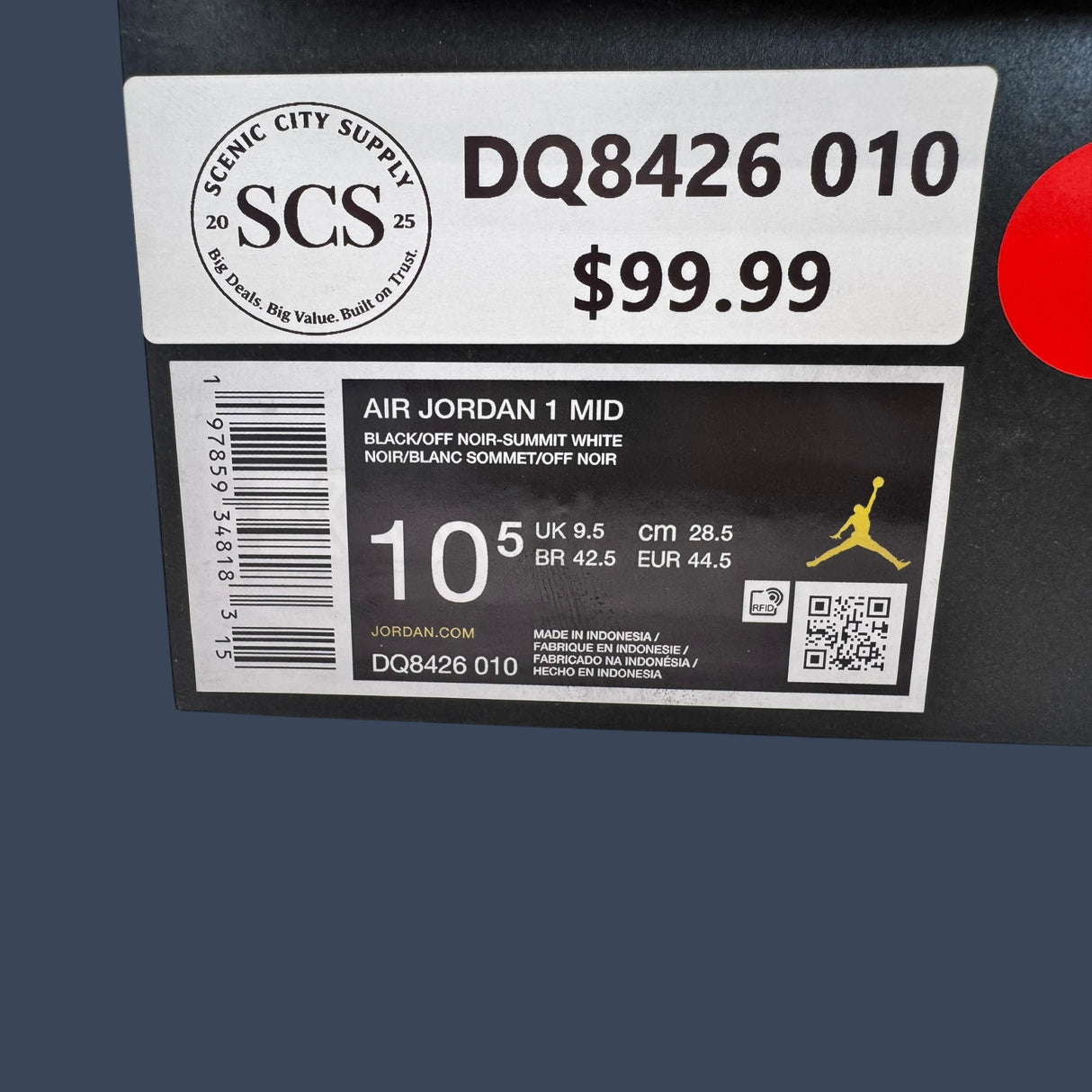 Air Jordan 1 Mid Black/Off Noir/Summit White – DQ8426-010