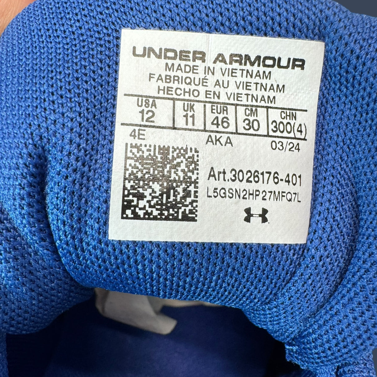 Under Armour Running Shoes Blue 3026176-401 | NO BOX
