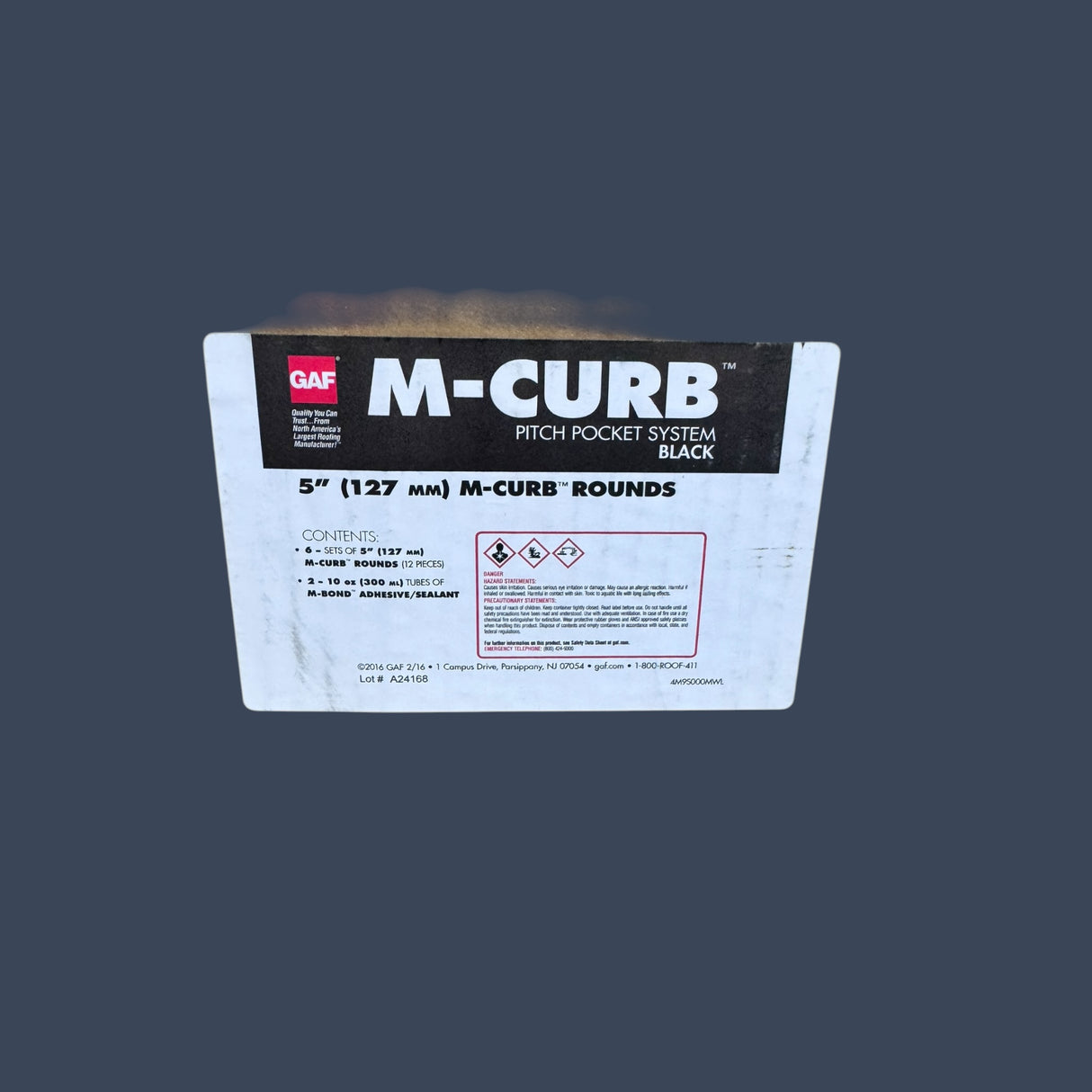 GAF M-Curb Pitch Pocket System Black 5" Round Roofing Penetration Flashing