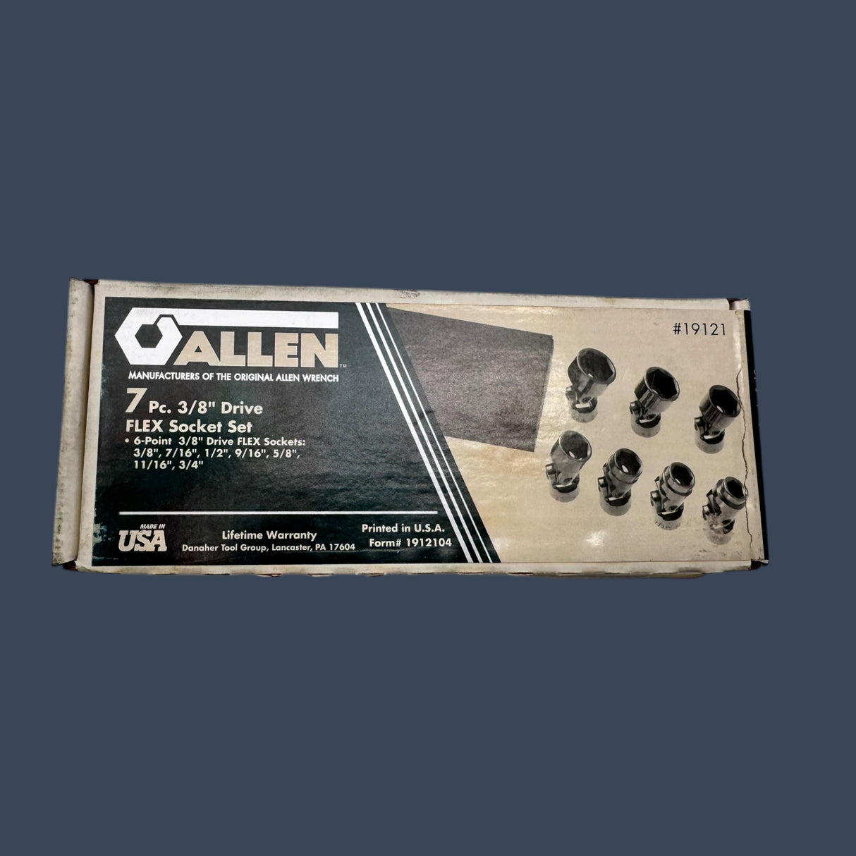 Allen 7 Piece Flex Socket Set 3/8" Drive SAE | Model #19121