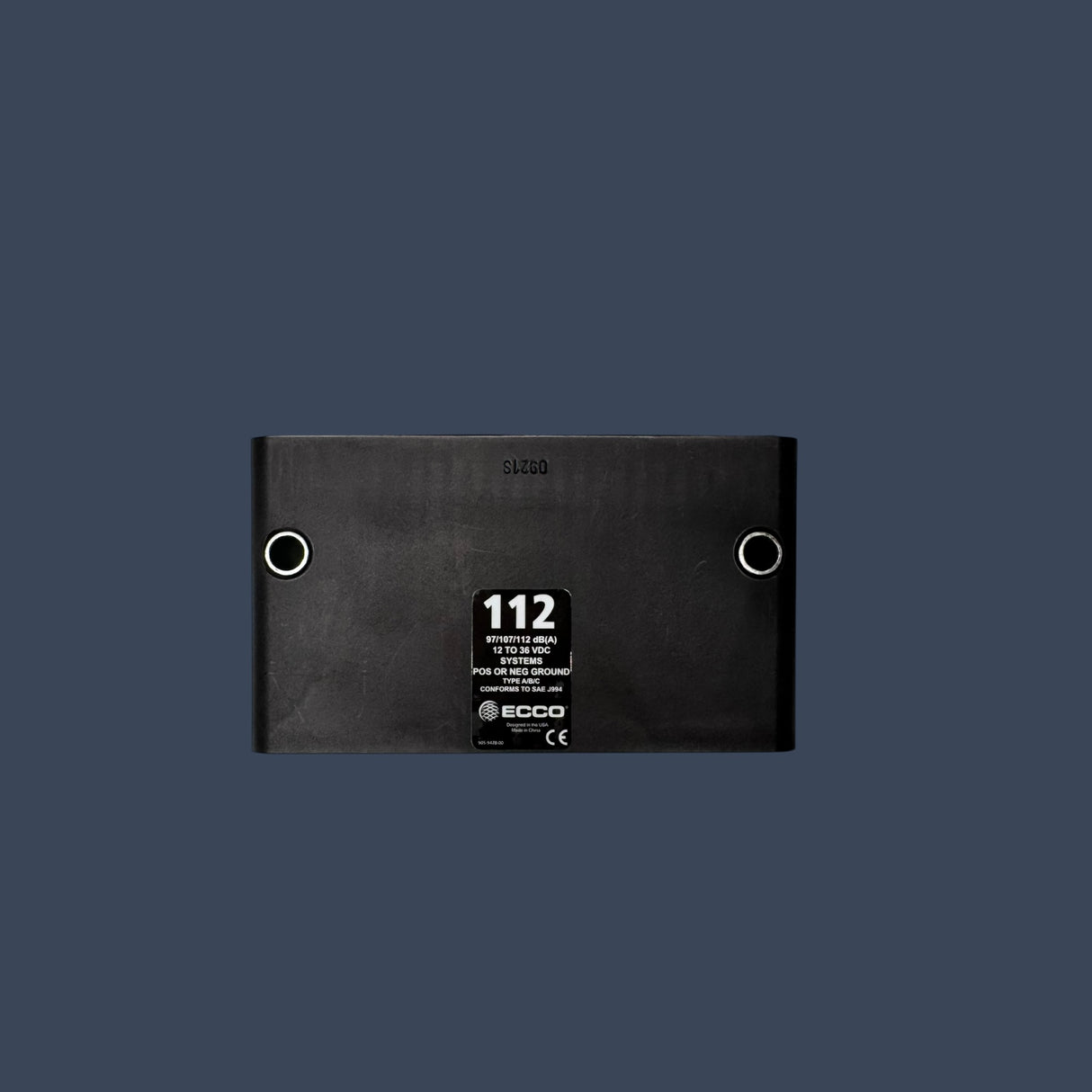 ECCO Back-Up Alarm 112dB 12–36 VDC Universal Mount | Model 112 Tonal Alarm