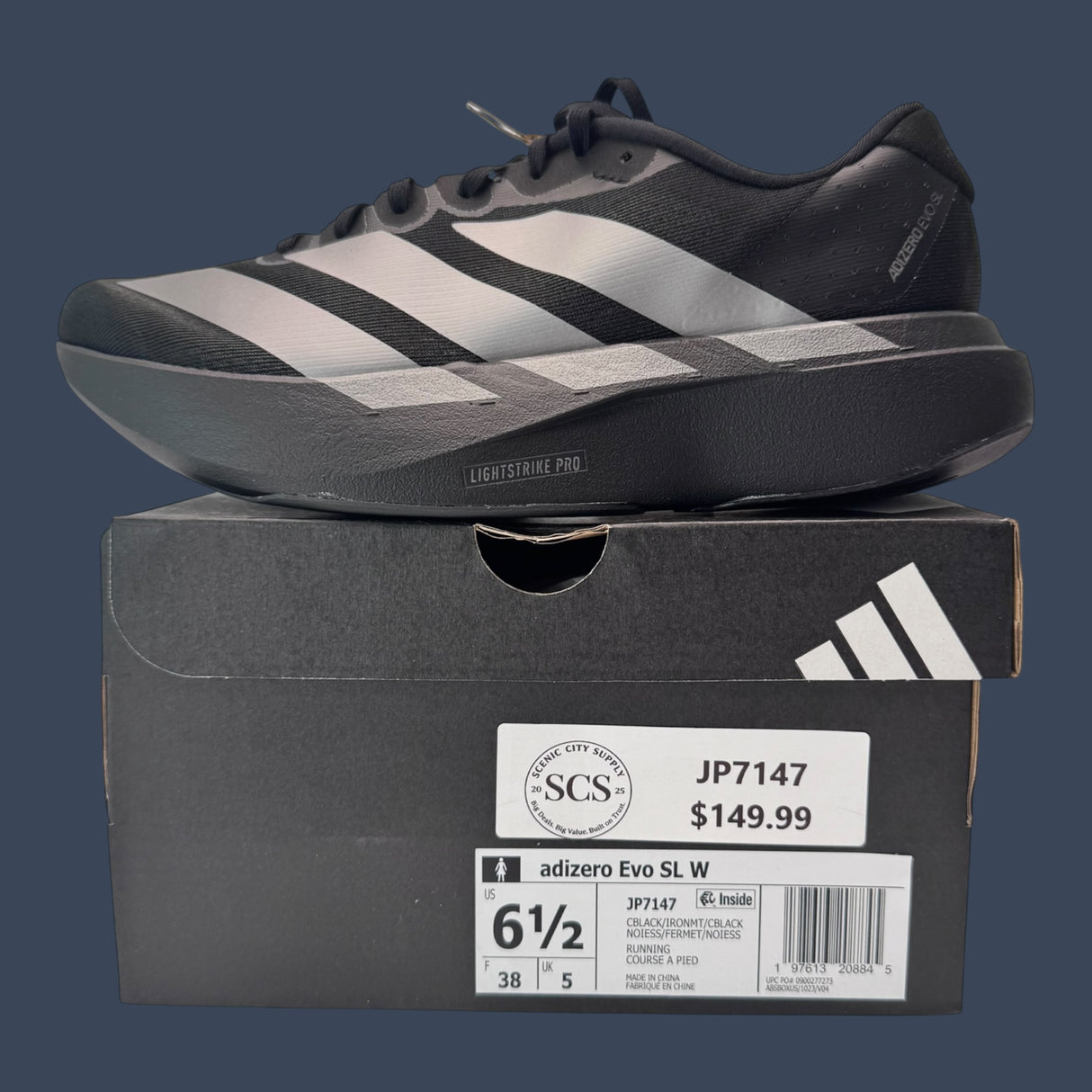 Adidas Adizero EVO SL Core Black/Iron Metallic/Core Black | JP7147