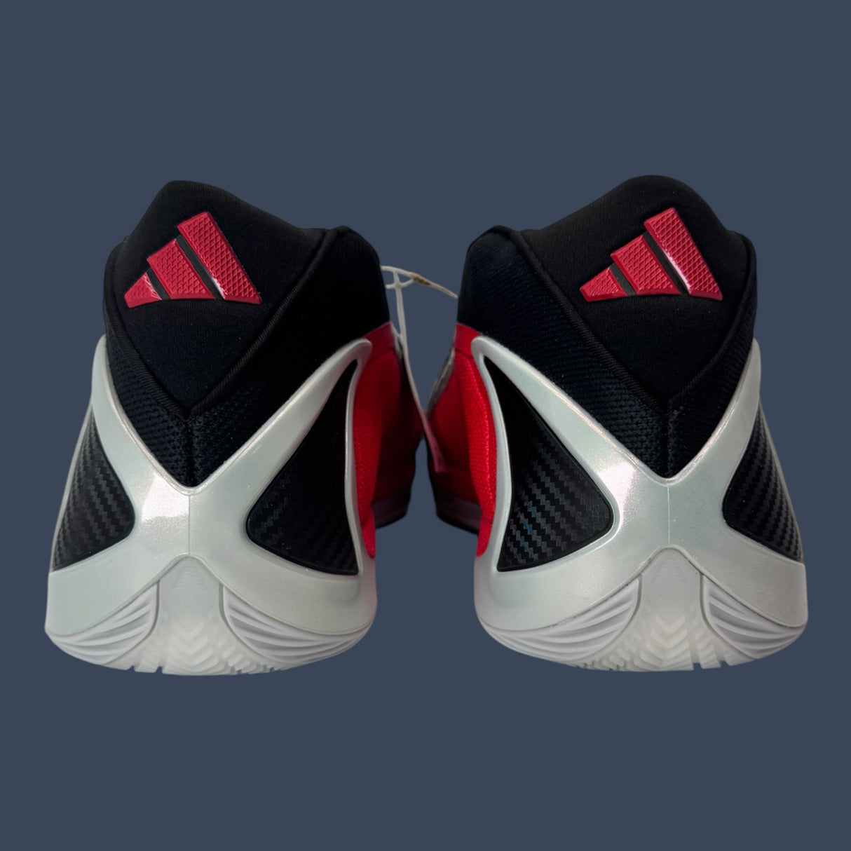 Adidas Anthony Edwards 2 Silver Metallic/Pure Ruby/Core Black | JQ9497