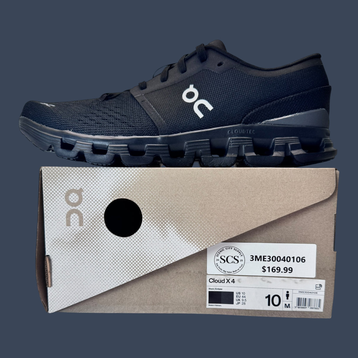 On Cloud X 4 Black/Eclipse | 3ME30040106