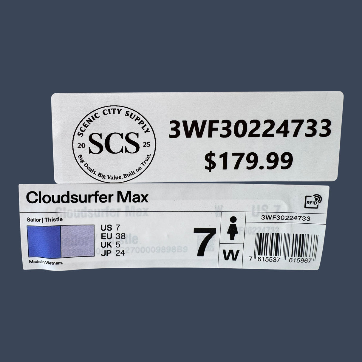 On Cloudsurfer Max | Sailor/Thistle | Women’s | 3WF30224733