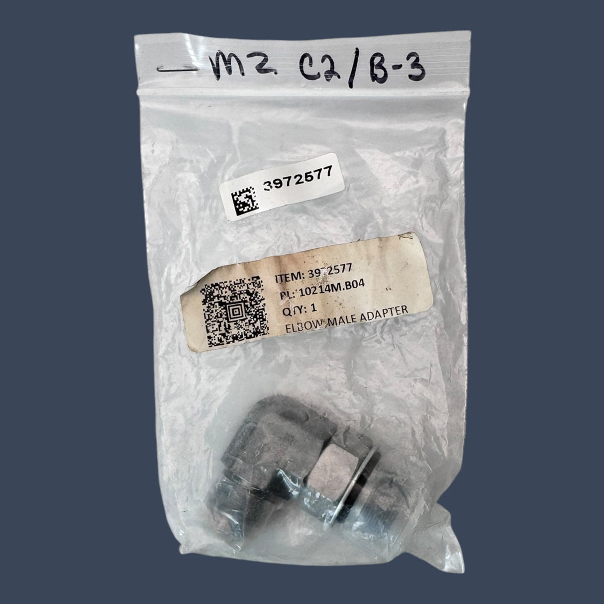 Cummins | Part 3972577 | Genuine OEM Male Adapter Elbow Diesel Engine Fitting
