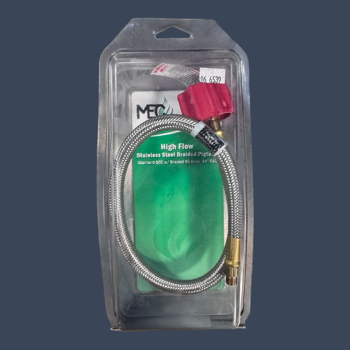 Marshall Excelsior MER425HSS-24P | High Flow Stainless Steel Braided Pigtail | 24" LP Gas Hose