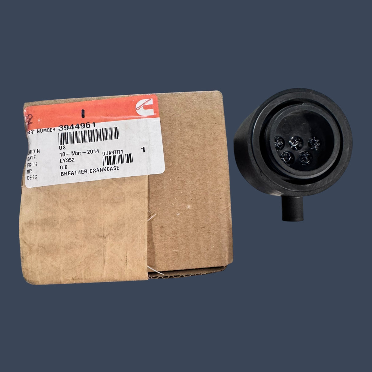 Cummins 3944961 | Crankcase Vent Filter | Genuine OEM Breather Assembly