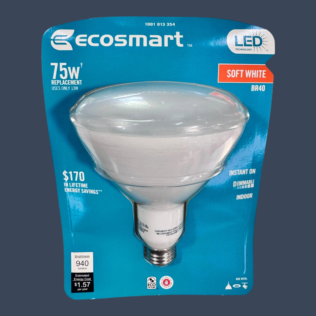EcoSmart BR40 LED Soft White | 75W Replacement Flood Light Bulb | Indoor Outdoor LED Lamp
