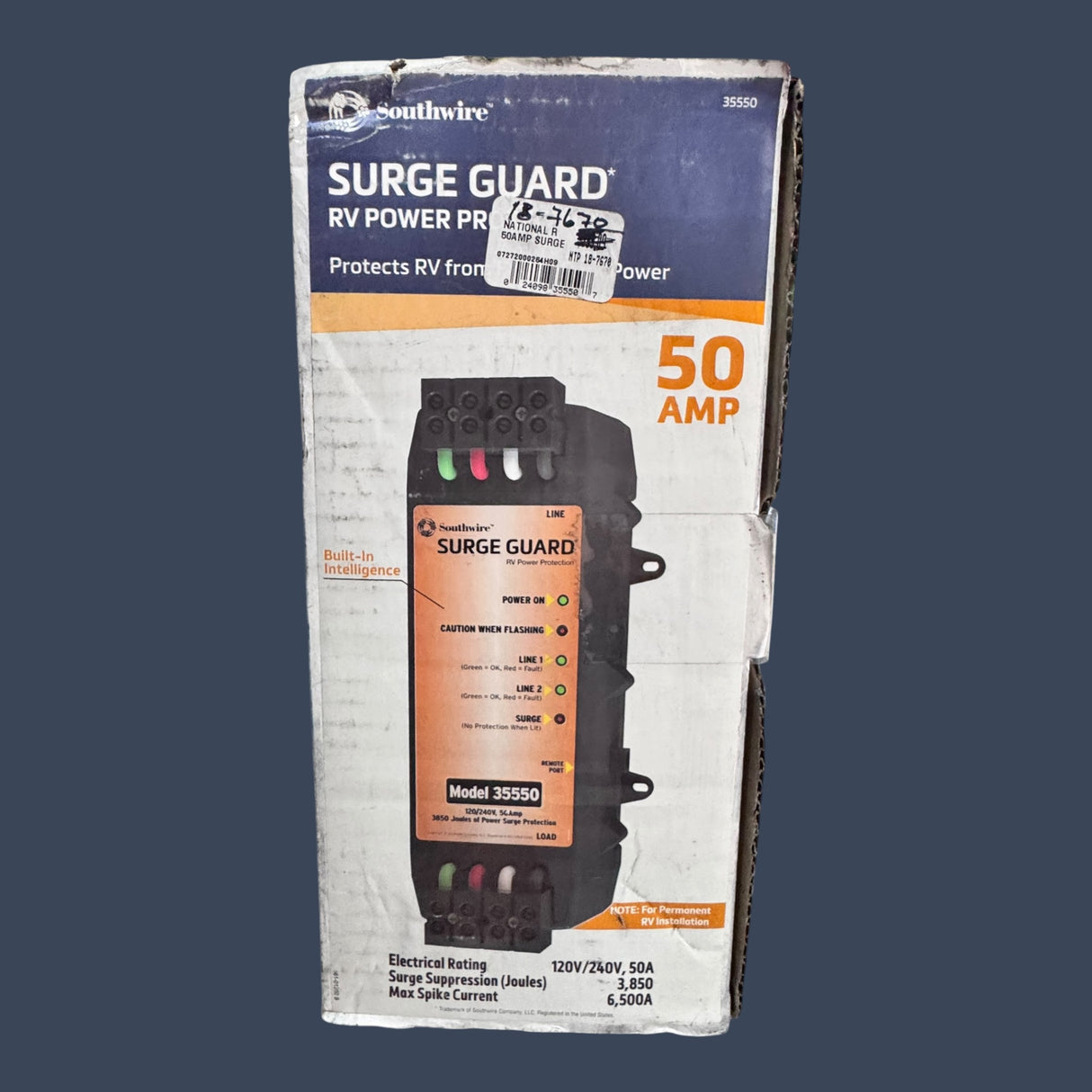 Southwire Surge Guard 35550 | 50 Amp Hardwire RV Surge Protector | Permanent RV Power Protection System
