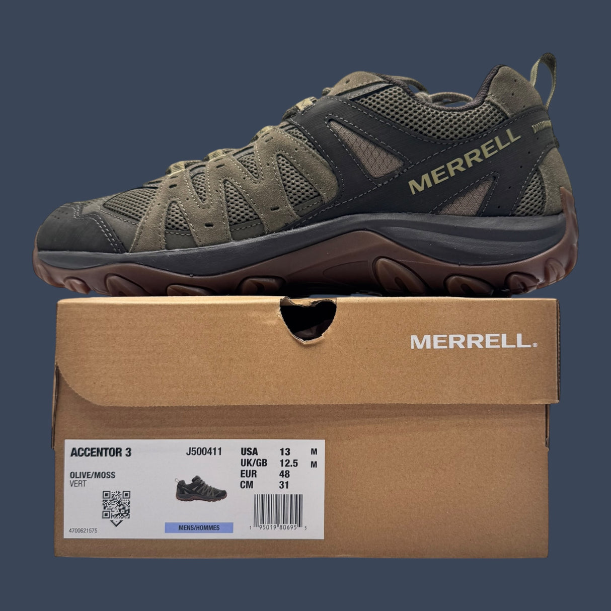 Merrell Accentor 3 | Olive/Moss | Men's Hiking Shoe | J500411