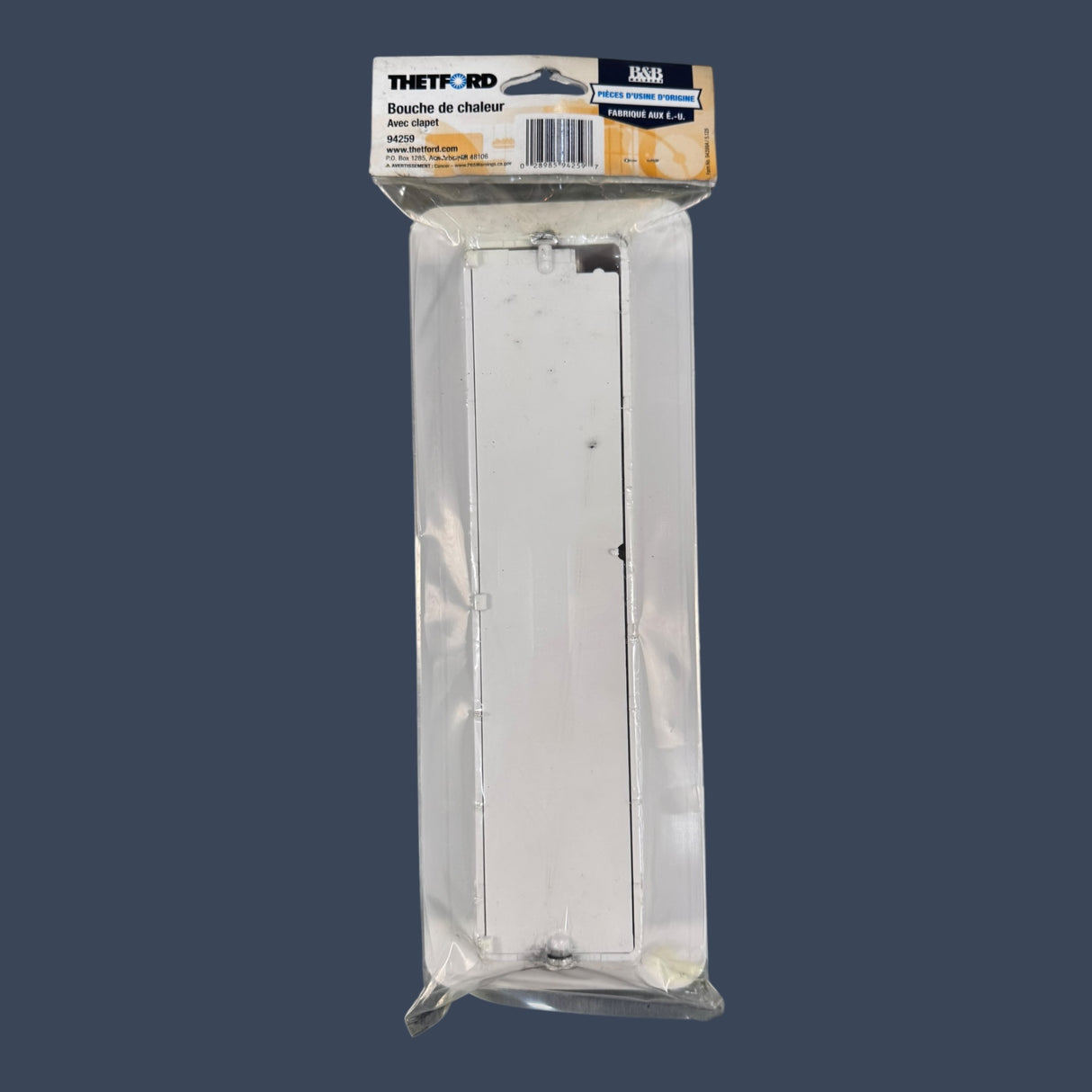 B&B Molders 94259 | 2" x 10" Floor Register with Damper | Polar White RV Floor Vent