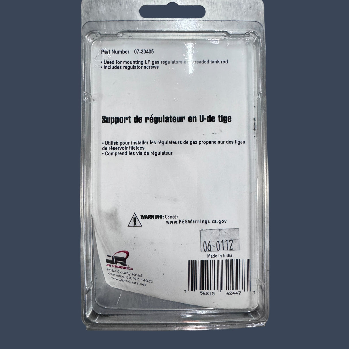 JR Products 07-30405 | U-Post Regulator Bracket | RV Propane Tank Regulator Mounting Bracket