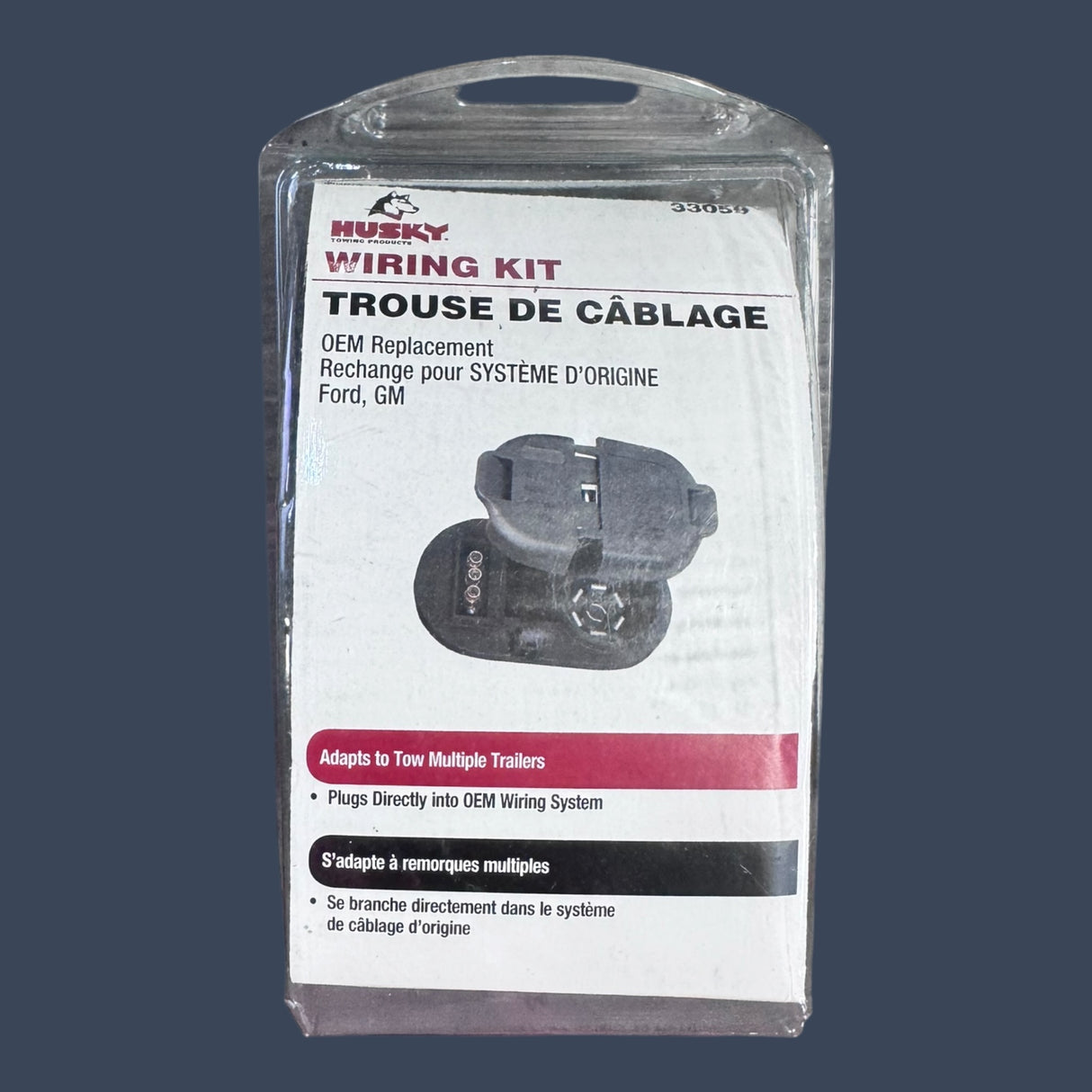 Husky Towing 33059 | Multi-Tow 7-Way Blade & 4-Way Flat Wiring Connector | OEM Tow Package