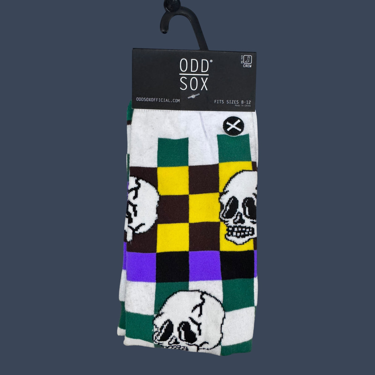 Odd Sox | Dead Checkerboard | Size 8-12 | Novelty Graphic Crew Socks