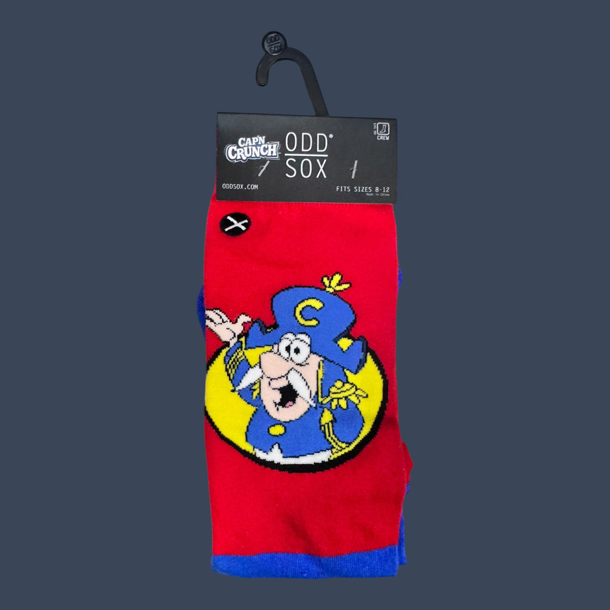 Odd Sox | Cap'n Crunch | Size 8-12 | Novelty Graphic Crew Socks