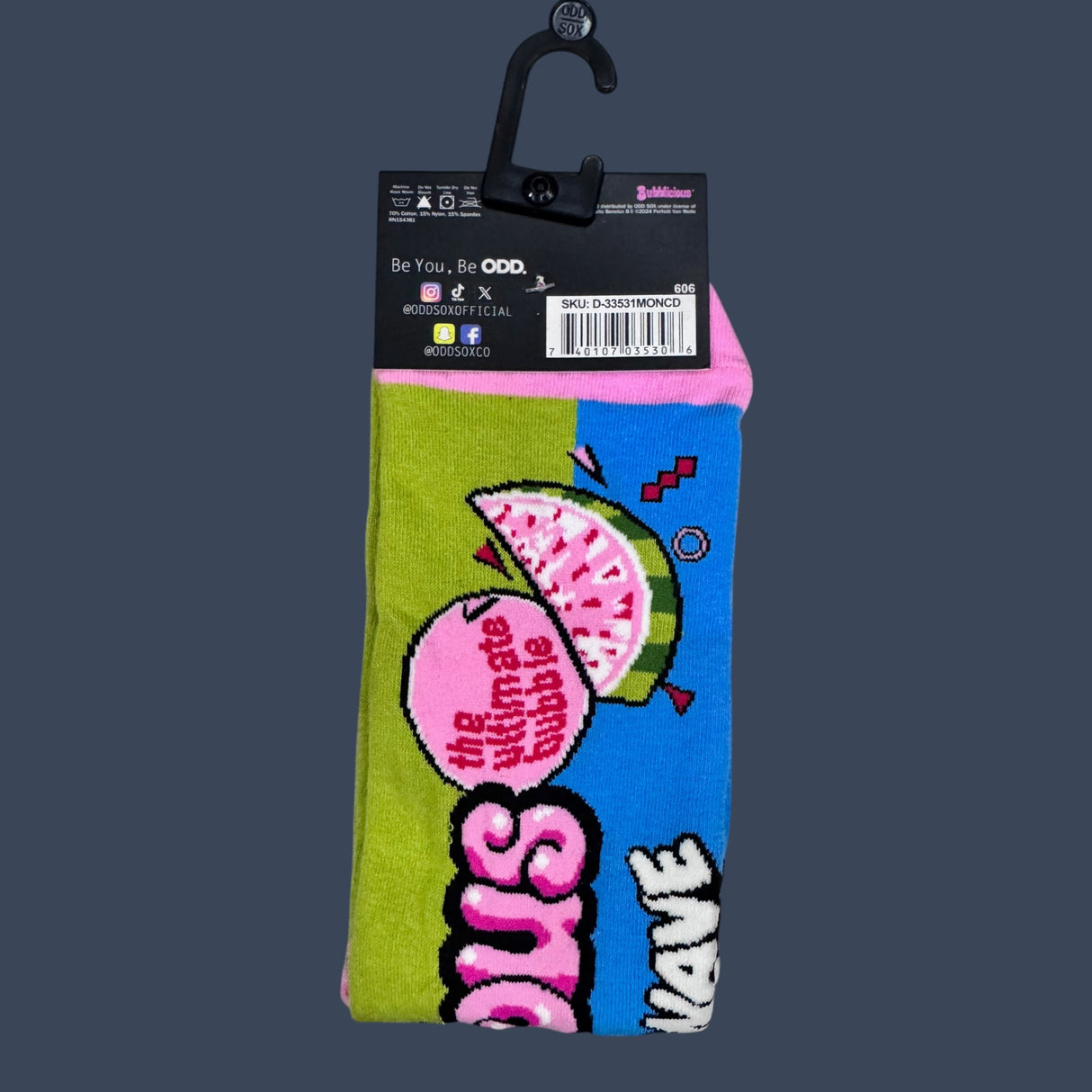 Odd Sox | Bubblicious | Size 8-12 | Novelty Graphic Crew Socks