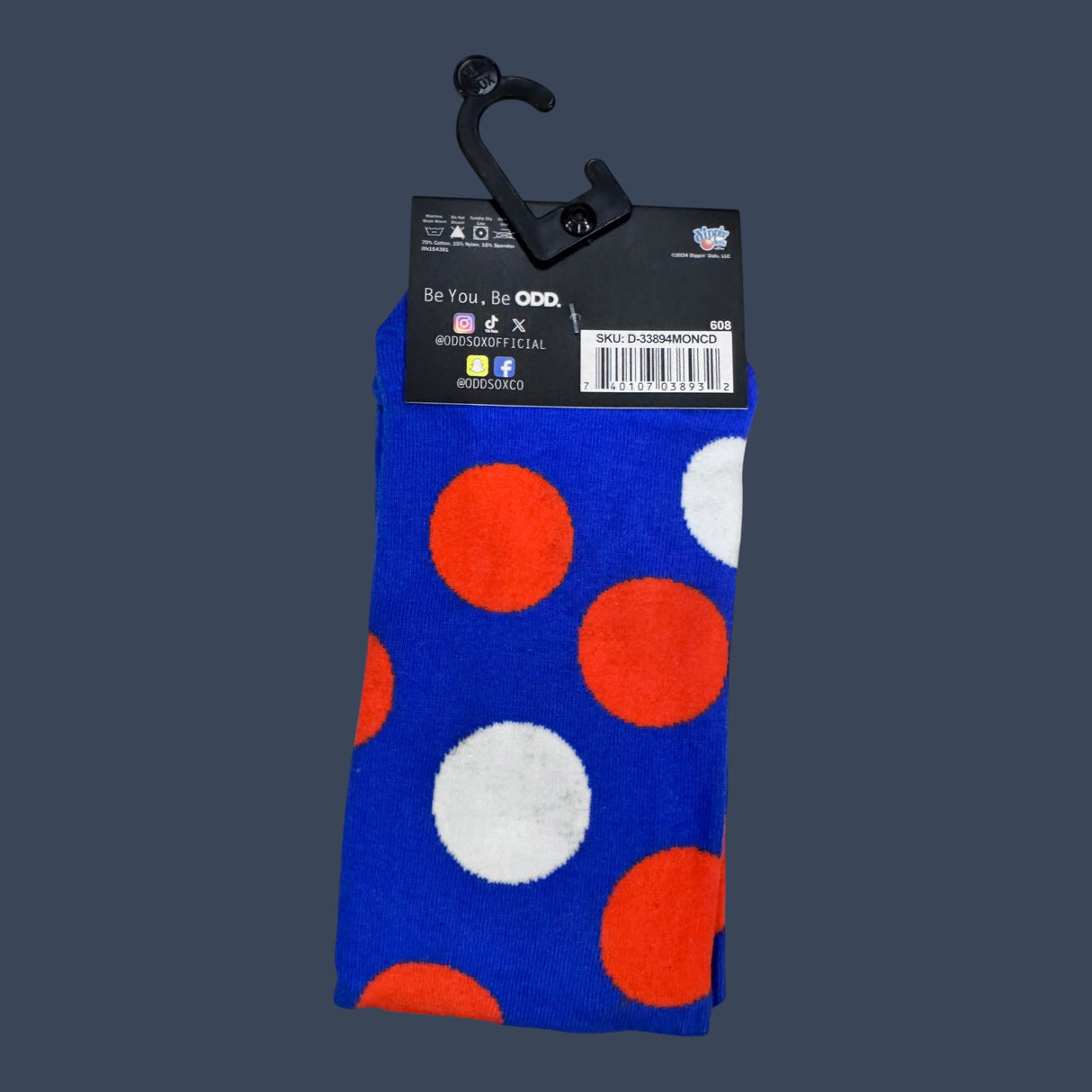 Odd Sox | Dippin' Dots | Size 8-12 | Novelty Graphic Crew Socks