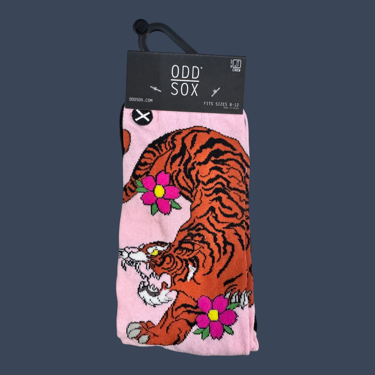 Odd Sox | Tiger Tattoo | Size 8-12 | Novelty Graphic Crew Socks