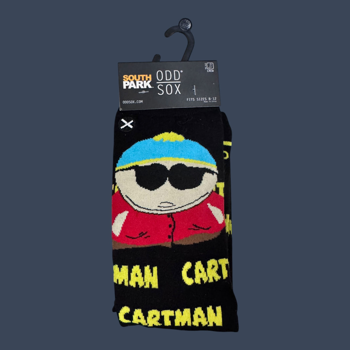 Odd Sox | South Park Cartman | Size 8-12 | Novelty Graphic Crew Socks