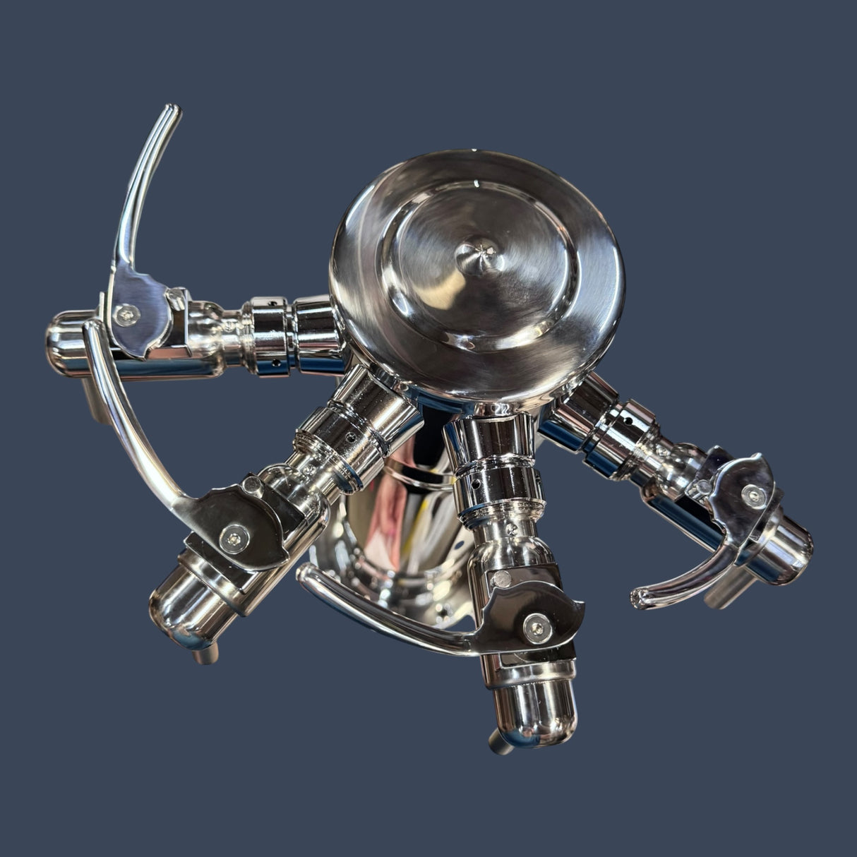 Micro Matic DS-144-PSS-W | 4 Tap Air-Cooled Wine Tower | Polished Stainless Steel with Side Pull Faucets